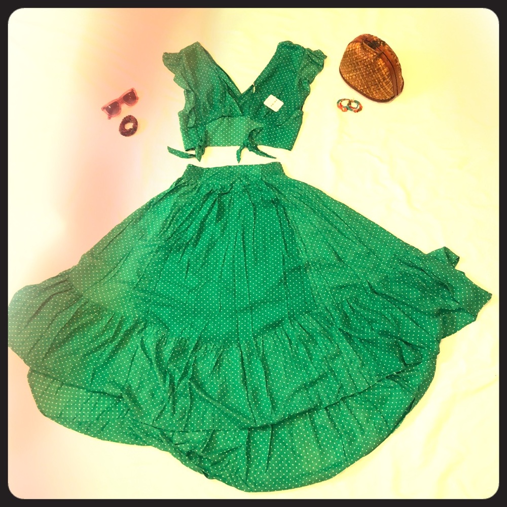 Free People Pretty Dayz set size M, green